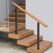 Geländer Innen Außen Treppengeländer Pfosten 2er-Pack Deck-Baluster-Frontmontage, Innen-Außen-Schwarz-Treppenspindeln Pfosten/ Halbrunder Handlauf Aus Holz, Geländersystem Aus Metall Mit Top Verstellb