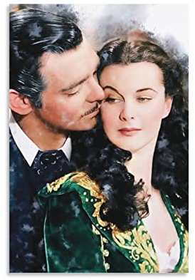 Enartly Leinwand Bilder Clark Gable Vivien Leigh Stampa dipinti per soggiorno Camera da letto decorazione 50x70cm Senza Cornice