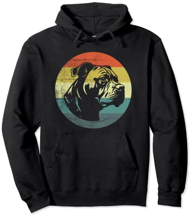 Retro Design American Bulldog Hund Pullover Hoodie