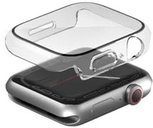 UNIQ Legion Schutzhülle für Apple Watch 45 mm, mit Gesichtsabdeckung, gehärtetes Glas, transparent