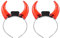 FOMIYES Teufelshörner-Stirnband: 2 Leuchtende Rote Hörner für Halloween, Cosplay-Party - Foto-Requisite, Geister-Kostüm für Männer und Frauen