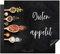 KitchenYeah© Herdabdeckplatte Einteilig Induktionsmatte Küche Abdeckung Ceranfeld Herd Abdeckplatte Deko Vinyl Matte Aufrollbar Zitate & Sprüche - Guten appetit - 59x52 cm