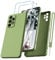 Kukiwhy Coque pour Samsung A53 5G, avec 2 Verre Trempé Samsung A53 5G Protection Film Protection écran - Anti Rayures Silicone TPU Antichoc Housse,Matcha Vert