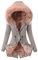 Doudoune Femme Mi Longue Polaire Couleur Uni Grande Taille Respirant Outdoor Hoodie Chic Et Elegant Manteau Regular Sweat À Capuche Femme Mi Saison Poncho De Pluie Automne Blouson Rose M