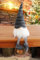 KAMACA Deko Plüsch Wichtel Weihnachtswichtel Kantenhocker aus Stoff ausgefallene Weihnachtsdeko oder zum Verschenken in Winter Weihnachten (Kantenhocker grau 15x58x15)