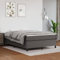 ZEYUAN Boxspringbett Grau 140x200 cm Kunstleder, Bett, Bettrahmen, Gästebett, Bed Frame, Jugendbett, Jugendzimmer Komplett Set