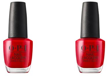 OPI Nail Lacquer Big Apple Red – Nagellack mit bis zu 7 Tagen Halt – langanhaltender Nagellack in leuchtendem Rot – mit extra breitem ProWide Pinsel für perfekte Nägel (Packung mit 2)