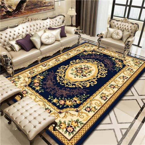 DJHWWD Baby Teppich Mädchen Wohnzimmer rechteckiger Teppich Schlafzimmer Blauer Teppich feuchtigkeitsbeständig Teppich Kinderzimme lauferteppich Flur Teppich auslegeware 50X80CM