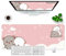 VYEUIAO Rosa Gaming Mousepad Katze Schreibtischunterlage 800x300mm XL Mousepad Niedlich Großes Mauspad, Computer PC Professionelle Gamer Mousepad,Kawaii Tastatur Pad