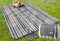 Trail Extra Large Picnic Blanket, Soft Fleece Rug, Waterproof Backing, Foam Insulation, Fleecy Top, Parasol Slit, Peg Points, Cover with Strap, Portable Camping Garden Beach Mat (Grey / 3m x 2m)