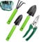 Gartengeräte Set Gartenwerkzeug, 4 in 1 Gartenwerkzeug Set mit Tasche Edelstahl Gartenschere Pflanzkelle Unkrautstecher Harke Unkrautgabel Spitzschaufel