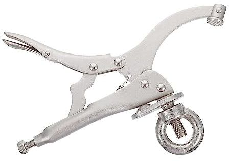 jojofuny 9-inch Heavy Duty Drill Press Locking Clamp Pliers Bench Vice Fixing Clip for Secure Drill Table Grip