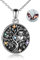 ONEFINITY Tierhalskette personalisierter Baum des Lebens Medaillon Halskette mit Bildern Benutzerdefinierte Sterlingsilber Stammbaum Halskette Schmuck Geschenke für Frauen (Eule)