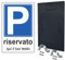 Pubblimania PARCHEGGIO RISERVATO PER PALETTO, Con Personalizzazione in metallo, completo di staffe e bulloni (Parcheggio Riservato 40x60)