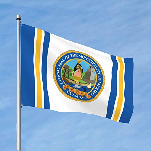 Strapazierfähige Flagge von Merizo, Guam-Flagge, 4 x 6 Fuß, langlebiges Banner für den Außenbereich, Willkommensflagge für Zuhause, Party, Terrassendekoration