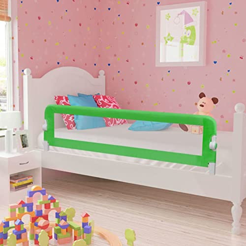 Homgoday Casa Mobilia Sicherheitsgitter für Kinderbett 150 x 42 cm Grün, Modernes Bett Innenmöbel für Wohnzimmer Schlafzimmer