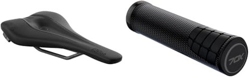 SQlab Unisex – Erwachsene 612 Ergowave Active 2.1 Road & MTB Race Fahrradsattel, Schwarz, 16 cm & 1801 Unisex Sqlab 7ox Schwarz Fahrrad Griffe,Schwarz,Schwarz-MEU