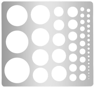UNICRAFTALE 1 Stück Metallschablone Kreisschablone Kreisvorlagen Zum Zeichnen Malschablonen Edelstahl Kreislineal Runde Kreiszeichner Schablonenvorlagen Werkzeug Kreisvorlagen Zum Zeichnen