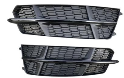 Kühlergrill Auto Auto Front Stoßstange Nebel Licht Unteren Kühlergrill Grill Abdeckung Für Audi A6 C7 S-linie 2016 2017 2018 ABS Grills Frontgrill(B)