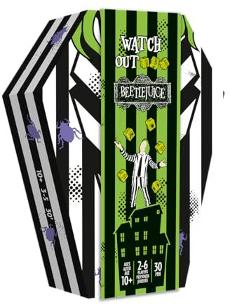 Mixlore, Watch Out Beetlejuice, Familienspiel, Würfelspiel, 2-6 Spieler, ab 10+ Jahren, 30 Minuten, Mehrsprachig