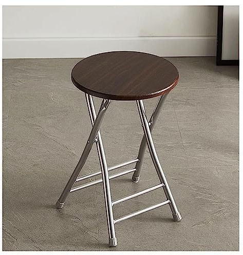 AJYBYUKJ Klappstühle mit Metallrahmen, 30 x 45 cm – Schreibtischstuhl für das Homeoffice mit Sitzfläche aus Kunstfaserplatte, rundes Bankdesign Beauty Comes