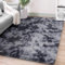 FVVRAX Bereich Teppiche für Schlafzimmer Wohnzimmer, Tie-Dyed dunkelgrau flauschig Fuzzy Shag Shaggy Teppich weichen Plüsch Teppich, 120x180 cm Indoor-Boden Teppich für Kinder Home Decor Ästhetik