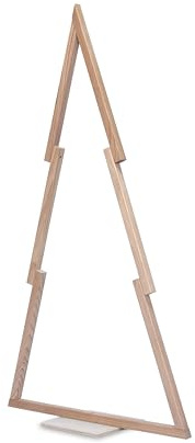 Arbol de Navidad de Madera, con Forma de Abeto, en Pino Natural, para Suelo y para Colgar (180 cm)