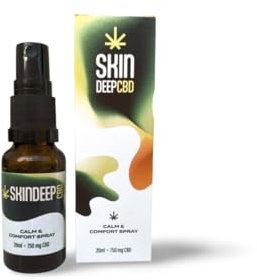 SkinDeep Calm & Comfort – Topisches CBD-Pflaster in Sprühfilmform | Kosmetisches Hautpflegeprodukt | 20 ml | THC-frei, vegan, laborgeprüft