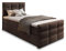 Masseno Boxspringbett Amon 100 100x200 cm Komplett-Set mit Matratze und Topper, Polsterbett mit Zwei Bettkästen -Braun, Cosmic 800