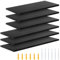 FAAING Lot de 6 Etagere Flottante Murale en Bois Noir, Fixation Invisible étagère 30 cm et 40 cm, avec vis, pour Salon, Cuisine, Chambre à Coucher, Bureau