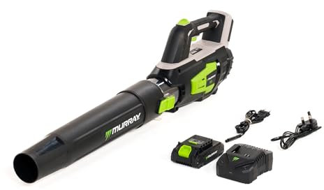 Murray Soffiatore Senza Fili 20V 4Ah Li-Ion MU-BAT-B144-KIT – 16.000 giri/min, Velocità Dell’aria 144 km/h – Ideale per Giardini, Vialetti e Ingressi – Compatto 2,1 kg