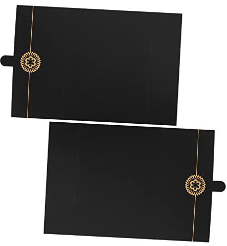 TEMPNAP 2stücke Zertifikatshülle Schutzhülle Für Dokumente Elegante Abschlussmappe Mit Goldprägung Für Diplome Und Urkunden Robuste Und Langlebige Abdeckung Für Büro Und Zuhause