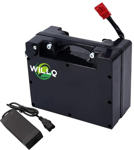 WILLQ 24V 6Ah 8Ah 10Ah 12Ah 15Ah 18Ah Li-Ion Battery 24 Volts Electric Wheelchair Battery Pack Replacement Rechargeable Lithium Batteries with Anderson Plug + Charger,24V,8AH