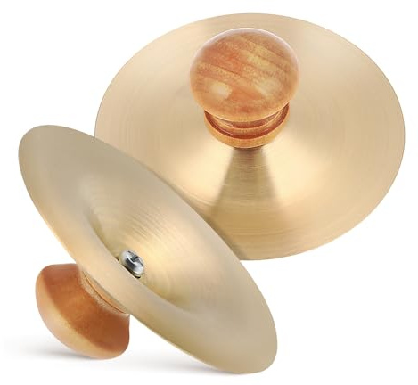 HEMOTON Platillos de Pequeños para Dedos Instrumento de Percusión Portátil para Danza y Práctica de Címbalos de Mano Versátiles para Principiantes
