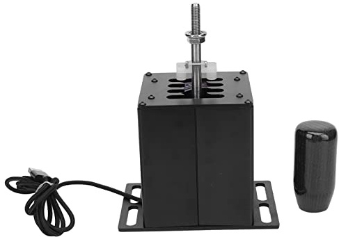 Schwarzer USB-Simulator-Schalthebel für T300RS GT-Lenkrad, Kompatibel mit PC, Perfekt für ATS ETS WRC Sim EST, Ergonomisches Design für Längere Gaming-Sitzungen