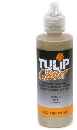 Tulipano Glitter tessuto dimensionale dipingere 4 once-oro