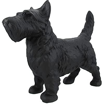 Cast Iron Scottish Terrier Dog Statue Black Enamel Scottie by Things2Die4