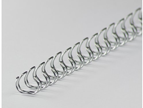 r&b 34RM79-SV Drahtbinderücken 34 Ringe 7.9 mm, 5/16 Zoll, 3:1 Teilung, 100 Stück, silver