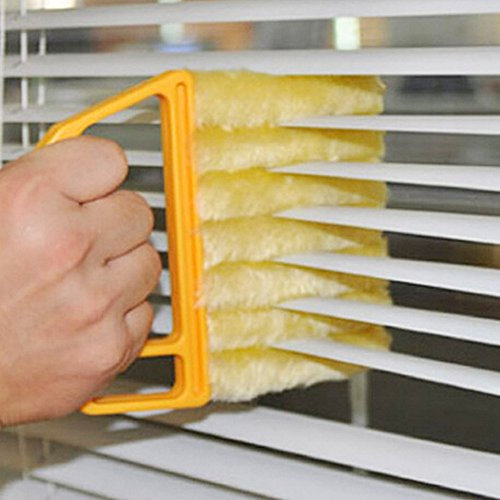 Ieasycan Window Blind Cleaner, Kitchen Blinds Brush For Air Conditioner Duster Cleaning Tool, Lightweight Washable Mini Windows Dust Shutter With 7 Slat Handheld For Awnings, Siding, Vinyl, Car, Fan