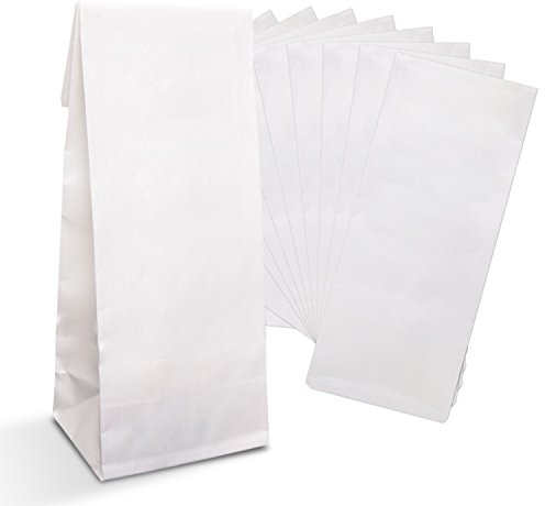 Logbuch-Verlag 50 kleine Beutel für Lebensmittel 7 x 4 x 20,5 cm innen foliert als Keksbeutel Gebäcktüte Papiertüte für Tee Gewürze Pralinen Kunden