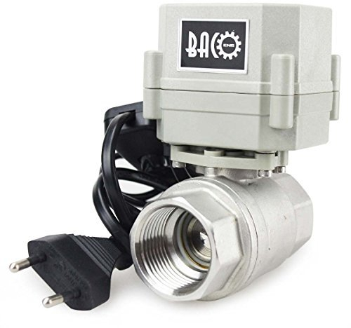 BACOENG AC110/230V 2 Wege 1 Edelstahl Motorkugelhahn Elektrische Zonenventil mit Stecker NC