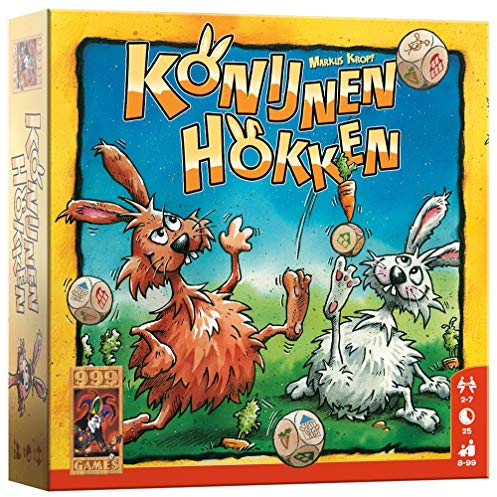 999 Games - Kaninchenstall Dockspiel - ab 8 Jahren - Eines der besten Spiele von 2019 - Markus Kropf - Push Your Luck - für 2 bis 7 Spieler - 999-KON01, Mehrfarbig