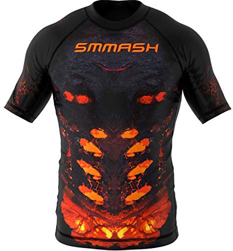 SMMASH Rashguard Homme Manche Courte Tee Shirt de Compression Shirt MMA Running Sport Boxe MMA RDX Kickboxing Krav Maga