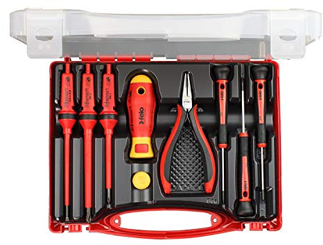 Felo e-smart de 9 pièces avec tournevis, coffret de tournevis de précision et kettenzange