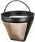 NRP 1 stück Goldton #4 Kegel Permanent Kaffeefilter Ersatz für Russell Kaffeemaschinen und Braun, Krups, delonghi, Philips und mehr Marken, Größe 10-15 tassen