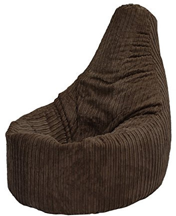 Beanbag Gamer Arm Chair Jumbo Corduroy Chocolate Brown Adult GAMING Cord Bean Bag Game XL Seat POD Bags