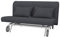 Soferia Sofabezug Kompatibel Mit PS 2er Bettsofa Sofaüberzug Sofaüberwurf Sofaschoner Kunstleder Lederoptik Wasserabweisend Pflegeleicht Antiallergisch Eco Leather Grau Anthrazit