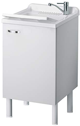 Negrari 6006skbba Meuble avec lavabo en nobilitato idrofugo, mesures L 45 x P 50 x H 84 cm, blanc
