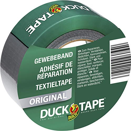 DUCK TAPE original 106-00 - Gewebeklebeband - Zum Reparieren, Fixieren und Verstärken - Maße: 50 m - Silber