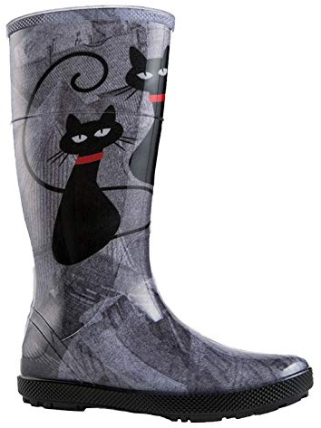 Demar - Stivali di gomma impermeabili Hawai Lady Exclusive, Multicolore (gatto), 39 EU